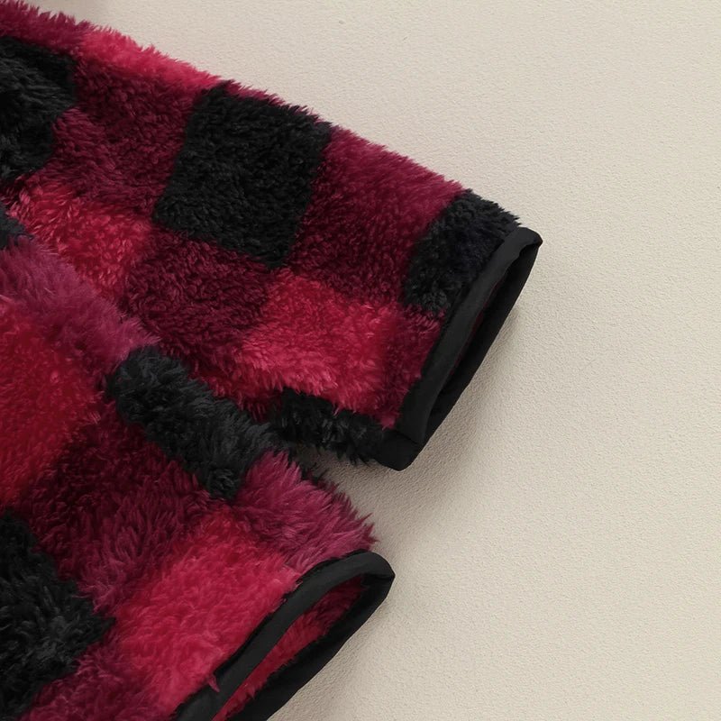 Plaid Fleece Jacket - The Ollie Bee