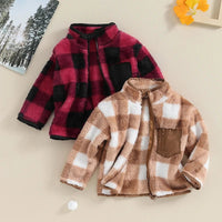 Plaid Fleece Jacket - The Ollie Bee