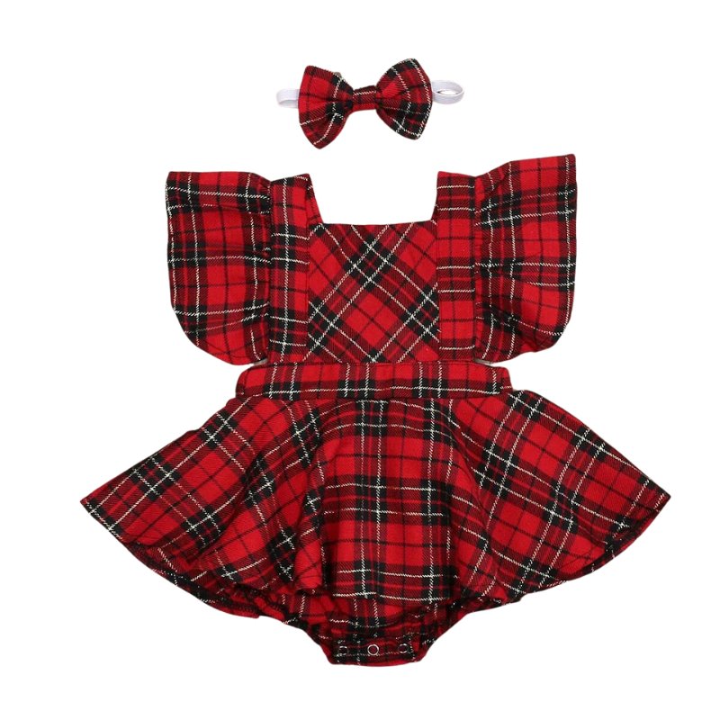 Plaid Ruffle Backless Jumpsuit - The Ollie Bee