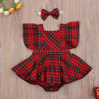 Plaid Ruffle Backless Jumpsuit - The Ollie Bee
