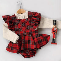 Plaid Ruffle Backless Jumpsuit - The Ollie Bee