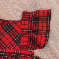 Plaid Ruffle Backless Jumpsuit - The Ollie Bee