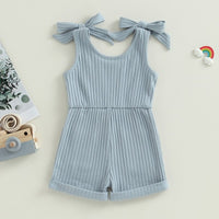 Ribbed Romper with Pockets - The Ollie Bee