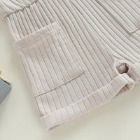Ribbed Romper with Pockets - The Ollie Bee