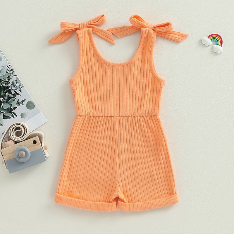 Ribbed Romper with Pockets - The Ollie Bee