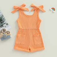 Ribbed Romper with Pockets - The Ollie Bee