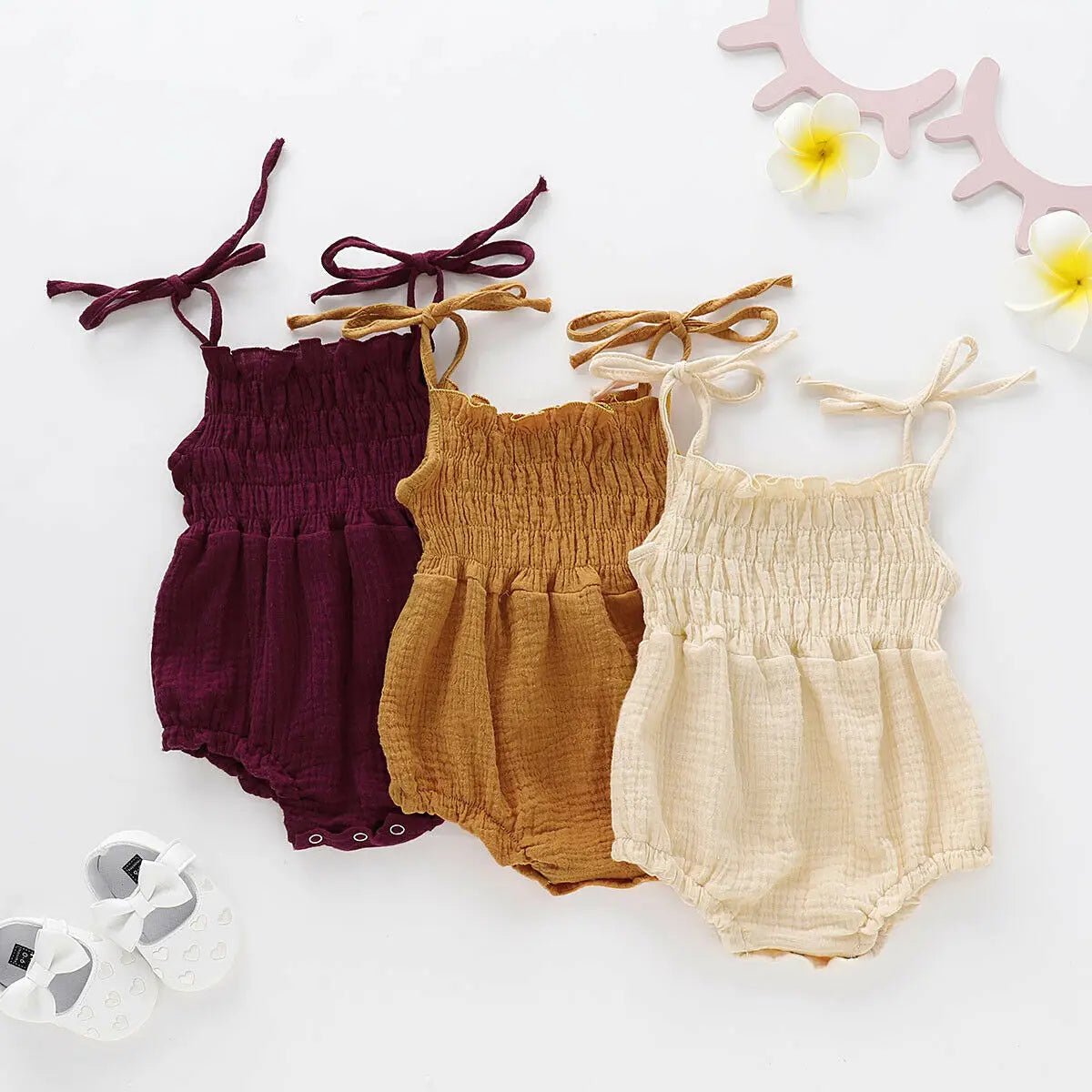 Ruched Bubble Romper - The Ollie Bee