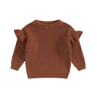 Ruffle Shoulder Sweater - The Ollie Bee