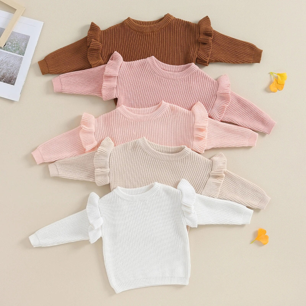 Ruffle Shoulder Sweater - The Ollie Bee