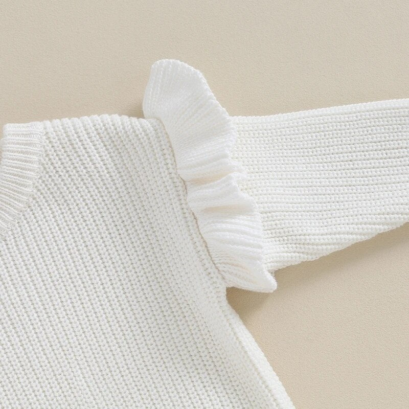 Ruffle Shoulder Sweater - The Ollie Bee