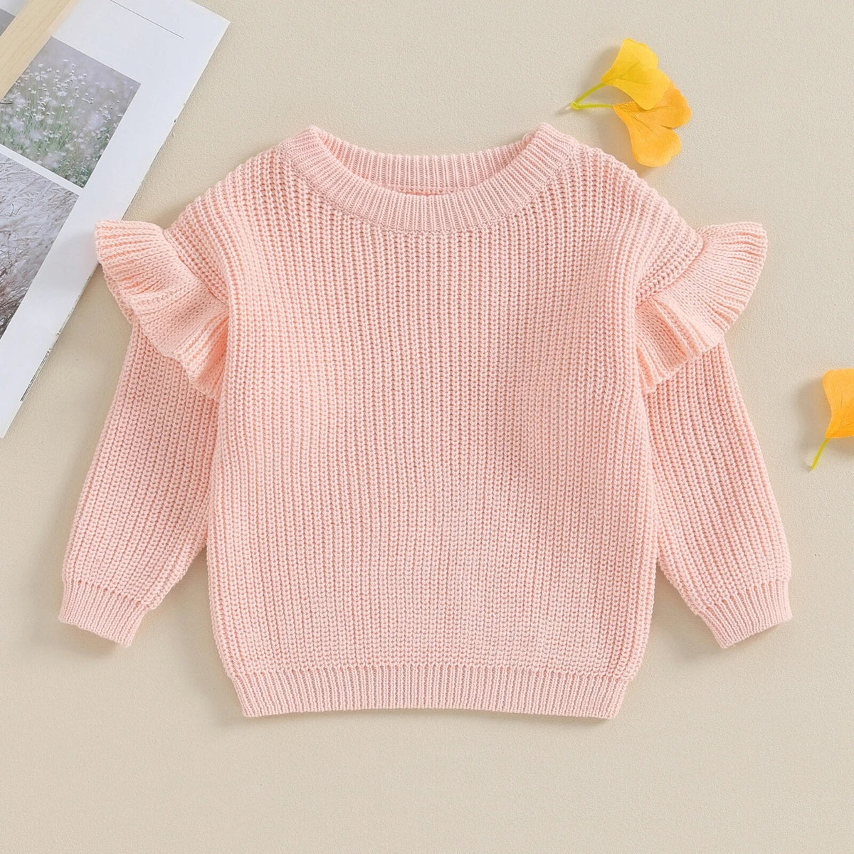 Ruffle Shoulder Sweater - The Ollie Bee
