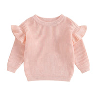 Ruffle Shoulder Sweater - The Ollie Bee