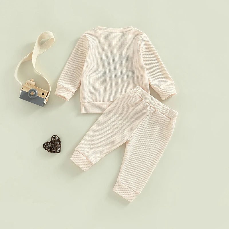 Santa Baby Waffle Sweatsuit - The Ollie Bee