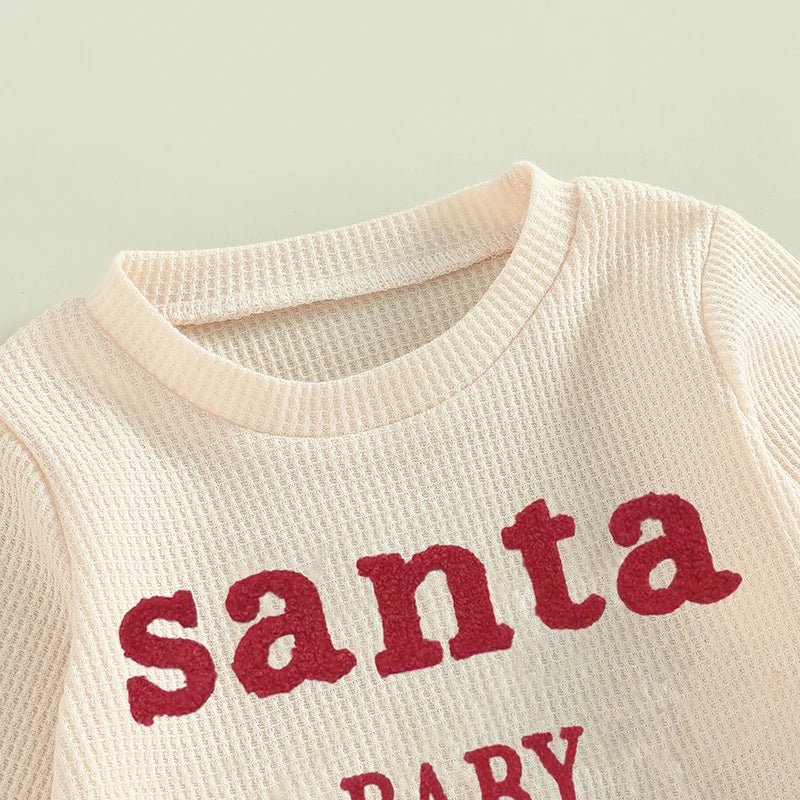 Santa Baby Waffle Sweatsuit - The Ollie Bee
