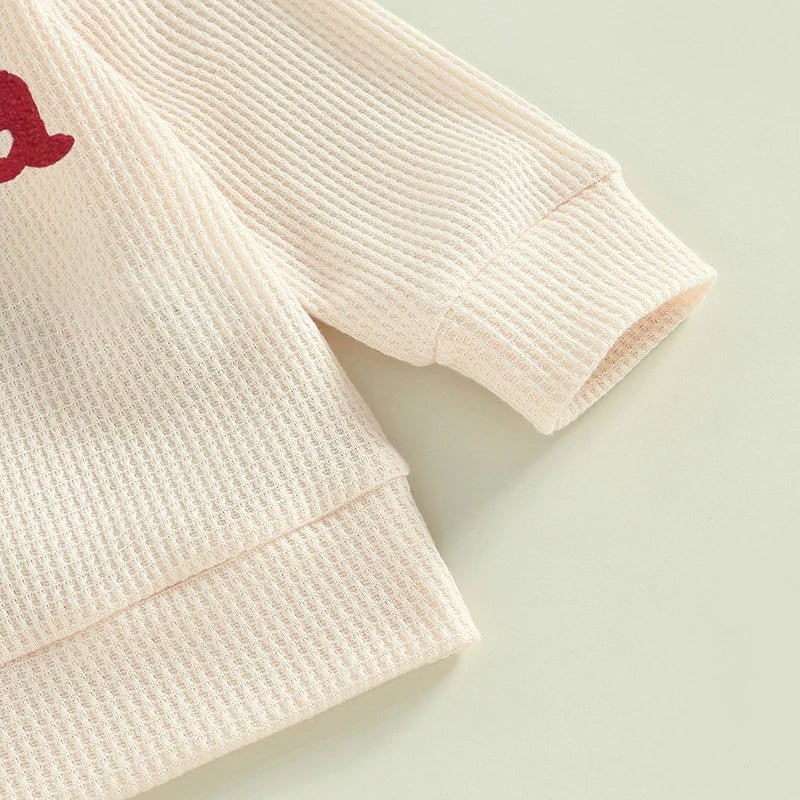 Santa Baby Waffle Sweatsuit - The Ollie Bee