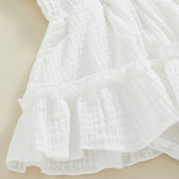 Tie Sleeve Onesie Dress with Bow - The Ollie Bee