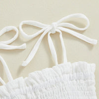 Tie Sleeve Onesie Dress with Bow - The Ollie Bee