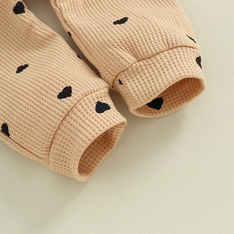 Waffle Hearts Tracksuit and Bow - The Ollie Bee