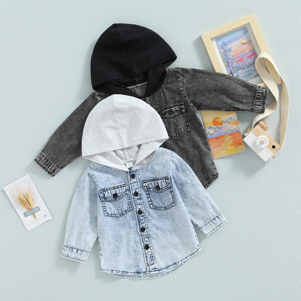 Hooded Denim Overshirt