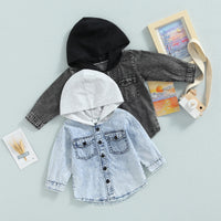 Hooded Denim Overshirt