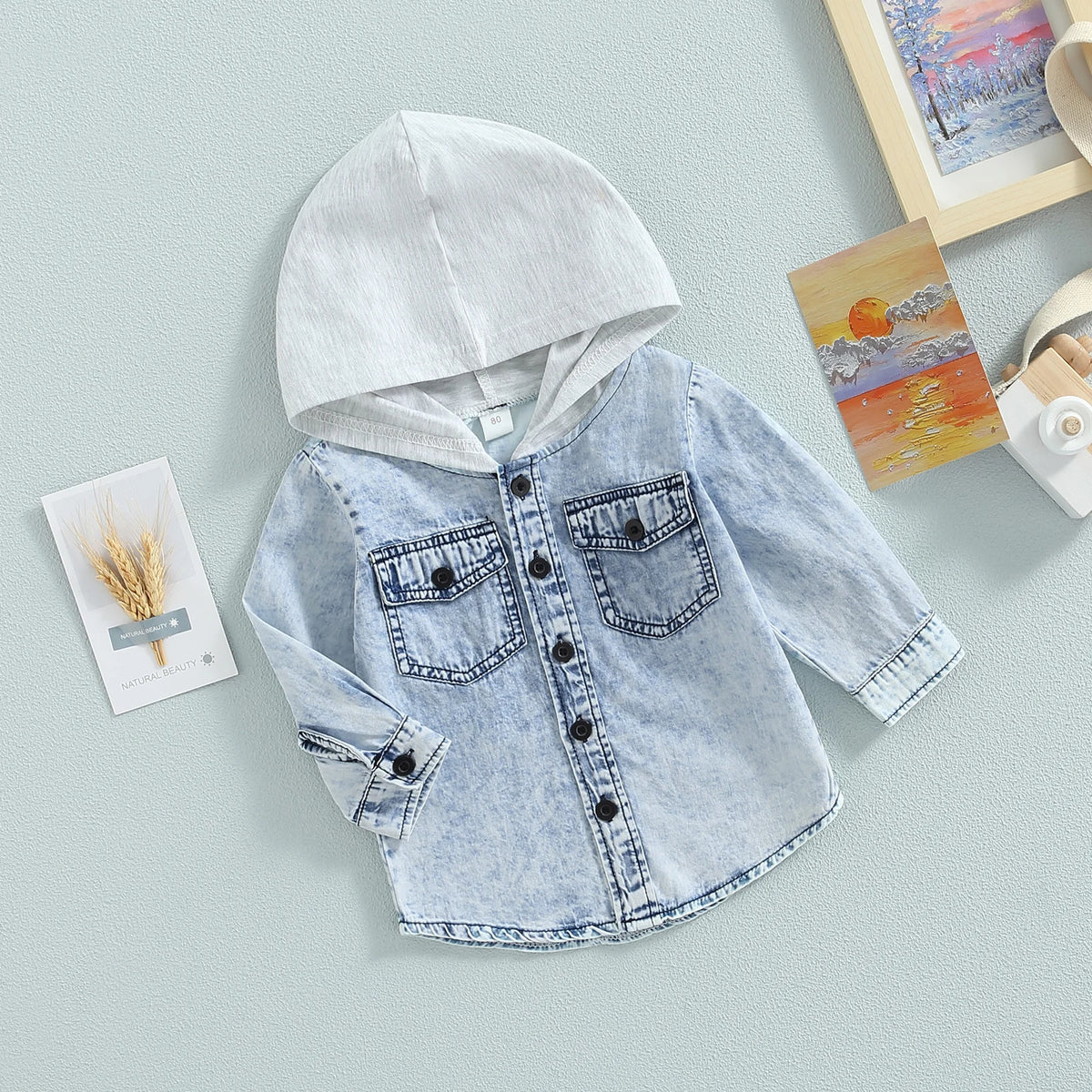 Hooded Denim Overshirt