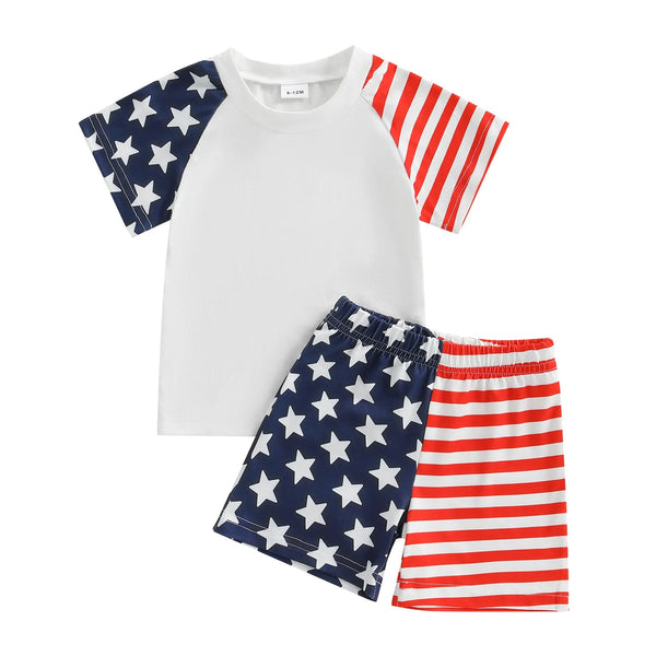 America Tee and Shorts Set - The Ollie Bee