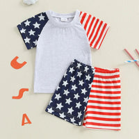 America Tee and Shorts Set - The Ollie Bee