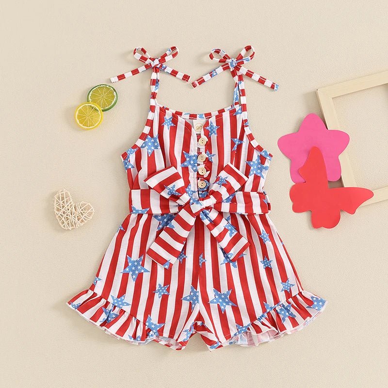 American Flag Romper - The Ollie Bee