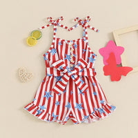 American Flag Romper - The Ollie Bee