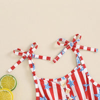 American Flag Romper - The Ollie Bee