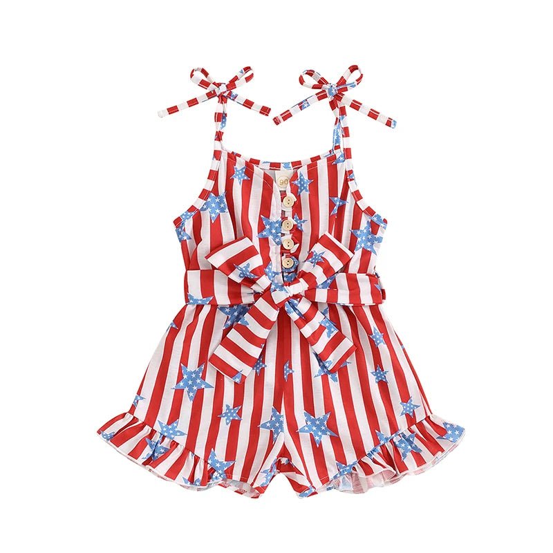 American Flag Romper - The Ollie Bee