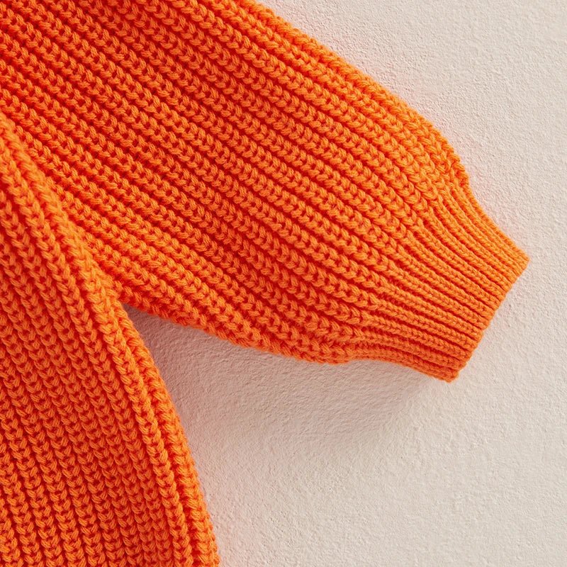 Boo Orange Knit Sweater - The Ollie Bee