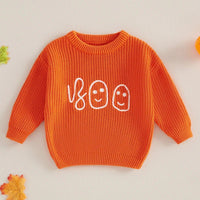 Boo Orange Knit Sweater - The Ollie Bee