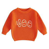 Boo Orange Knit Sweater - The Ollie Bee