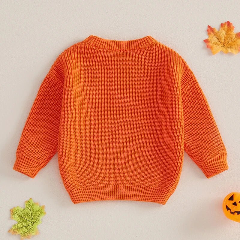 Boo Orange Knit Sweater - The Ollie Bee