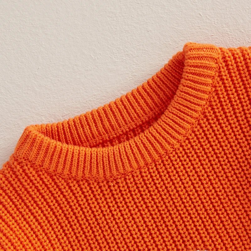 Boo Orange Knit Sweater - The Ollie Bee