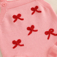 Bows and Buttons Knit Romper - The Ollie Bee