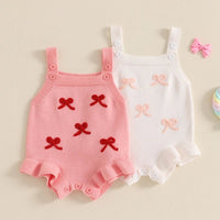 Bows and Buttons Knit Romper - The Ollie Bee