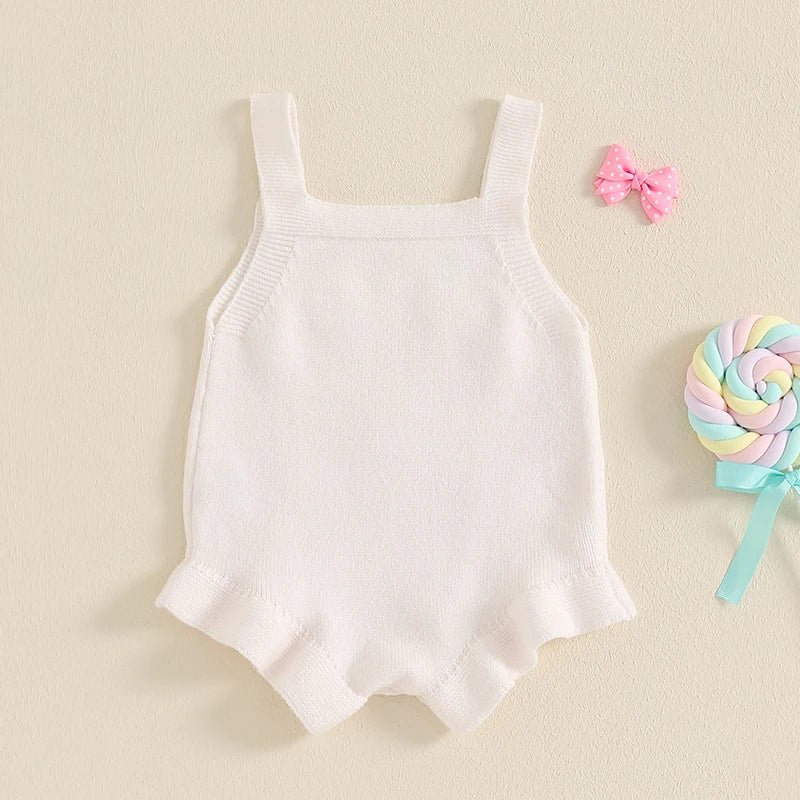 Bows and Buttons Knit Romper - The Ollie Bee