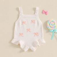 Bows and Buttons Knit Romper - The Ollie Bee
