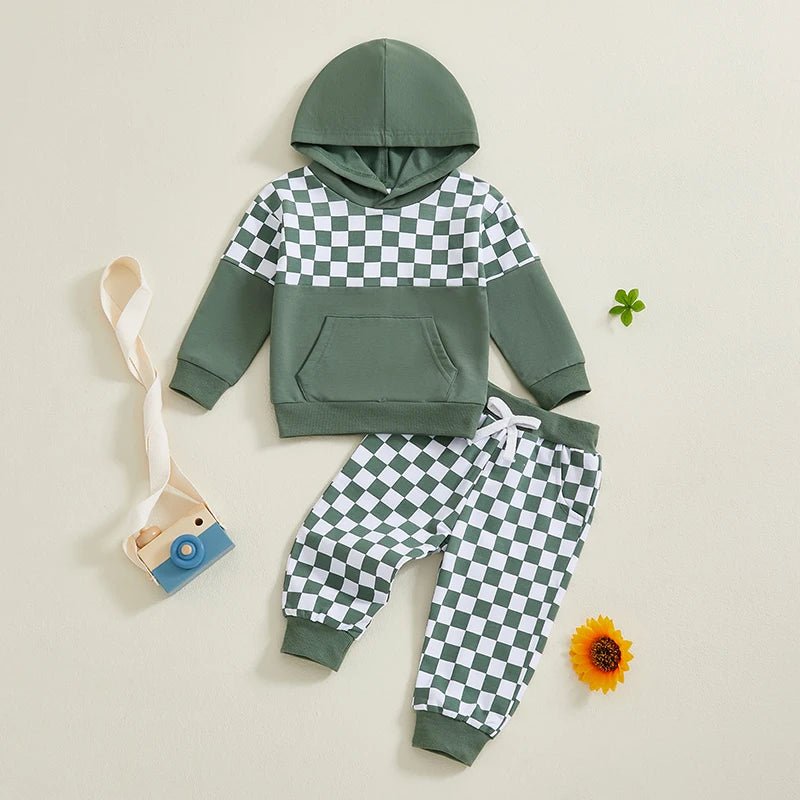 Checkerboard Daze Hoodie Set - The Ollie Bee