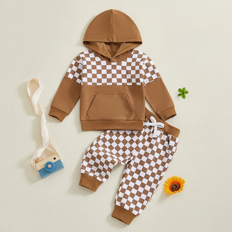 Checkerboard Daze Hoodie Set - The Ollie Bee