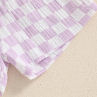 Checkerboard Peplum Set - The Ollie Bee