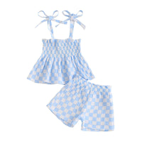Checkerboard Peplum Set - The Ollie Bee