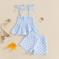 Checkerboard Peplum Set - The Ollie Bee
