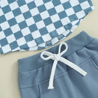 Checkerboard Pocket Tee Set - The Ollie Bee