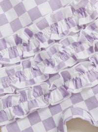 Checkerboard Ruffle Footie Set - The Ollie Bee