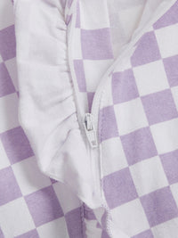Checkerboard Ruffle Footie Set - The Ollie Bee