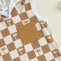 Checkered Palms Sleeveless Set - The Ollie Bee