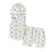 Checkered Palms Sleeveless Set - The Ollie Bee